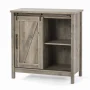 Better Homes & Gardens Modern Farmhouse Accent Storage Cabinet, Rustic Gray Finish - Image 4