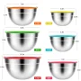 Stainless Steel Mixing Bowls Set, TINANA 6 Pack Mixing Bowls with Lids, Metal Nesting Storage Bowls for Kitchen, 4.5/3/2.5/2/1.5/0.75QT, Great for Prep, Baking, Serving, Multicolor - Image 4