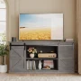 Hartin 58''W TV Stand with Sliding Barn Doors for TVs up to 65" - Image 4