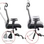 Ergonomic Office Chair, Sidanli Gray Home Office Chair with Headrest Adjustable - Image 4