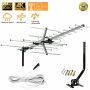 Yagi HD TV Attic or Roof Mount TV Antenna, Outdoor Antenna up to 200 Mile Range - Image 1