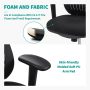 Office Chair,Ergonomic Office Chair, Tilt Back Home Office Desk Chair with Lumbar Support,Ergonomic Computer Chair with Adjustable Armrest, Swivel Comfortable Office Desk Chair on PA Wheels,Black - Image 5