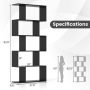 5-Tier Bookshelf with Anti-Toppling Device for Living Room Home Office - Black - Image 4