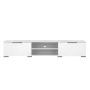 Tvilum Match 2 Drawer TV Stand with 2 Shelves, White High Gloss - Image 4