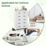 Tall Storage Dresser with 5 Pull-out Drawers for Bedroom Living Room - Image 5