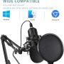 Upgraded USB Microphone for Computer, Mic for Gaming, Podcast, Live Streaming, YouTube on PC, Mic Studio Bundle with Adjustment Arm Stand, Fits for Windows & Mac PC, Plug & Play Design, Gold - Image 1
