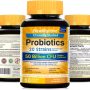 NewRhythm Probiotics 50 Billion CFU 20 Strains, 60 Veggie Capsules, Targeted Release Technology, Stomach Acid Resistant, No Need for Refrigeration, Non-GMO, Gluten Free - Image 1