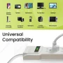 GoGreen Power 16103M-12 6-Outlet Surge Protector, 12' Cord, White - Image 3