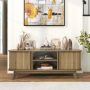 TV Stand for 55-Inch TV Media Console Table with Dual Sliding Doors - Image 2