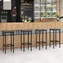 Set of 4 Gray Bar Stool Set 26 Inch Bar Chair with Metal Legs and Footrest - Image 3