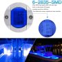 10Pcs Blue DC 12V 3 Inch Round Marine Boat Interior Lights Transom Mount Led Stern Anchor Lights LED Night Fishing Lights IP67 Waterproof Deck LED Courtesy Light - Image 4