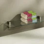 GLASSLINE 23.6 in. x 6/8 in. x 0.31 in. Clear Glass Concave Shelf without Brackets - Image 5