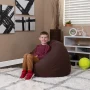 BizChair Small Solid Black Refillable Bean Bag Chair for Kids and Teens - Image 3