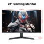 KOORUI 27 inch 1440p Curved Gaming Monitor, 180Hz QHD Computer Monitor, 1ms Adaptive-Sync, HDMI/DisplayPort, 27E6QCA - Image 5