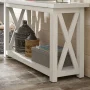 Seaside 48 in. White Standard Rectangle Wood Console Table with Storage - Image 2