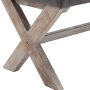 chairus PU Leather Upholstered Entryway Bench, 36 inch Bedroom Bench Seat with X-Shaped Wood Legs for Living Room, Foyer or Hallway - Gray - Image 6