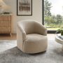 Mainstays Boucle Swivel Accent Chair, Taupe - Image 6