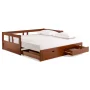 Melody Chestnut Twin to King Bed with Under Bed Storage - Image 2