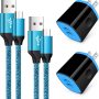 Android Charger Fast Charging, USB Wall Charger Plug Block Adapter with Fast Long Android Phone Charger Micro USB Charger Cable Cord 6ft for Samsung Galaxy S7 S6 J3 J7 Note 5,Tablet,Kindle Fire - Image 3