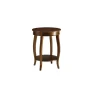Aberta 18 in. Walnut Round Wood End Table with Open Storage - Image 6