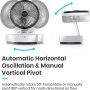 Pro Breeze Personal Table Fan with Remote Control, 8” Desk Fan, Powerful Turbo Whisper Quiet Fan Motor, 24 Speeds, 4 Modes & 12 Hour Timer, Table Fan for Bedroom, Tabletop Fan Air Circulator - Image 4