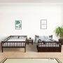 Gymax Full over Full Bunk Bed Platform Wood Bed w/ Trundle & Ladder Rail - Image 4
