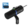 HyperX - FlipCast Wired Cardioid USB Dynamic Microphone - Black - Image 2