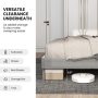 Twin/Full/Queen Platform Bed with High Headboard and Wooden Slats - Full Size - Image 6