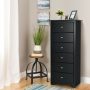 6 Drawers Chest Dresser Clothes Storage Bedroom Furniture Cabinet - Black - Image 4