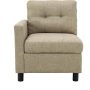Sectional Sofa with Ottoman Set Fabric Living Room Corner Couch 6 Seat Modular L Shaped Couch for Home Office, Light Grey - Image 6
