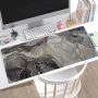 Desk Mat, Large Extended Gaming Mouse Pad XXL, Full Desktop Pad Black Grey Marble Stitched Edges Desk Pad Keyboard Mat for Computer, Laptop, Wireless Mouse, Men Mouse Mat 31.5x15.7 Inchs - Image 6