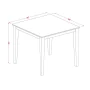 East West Furniture Oxford 3-piece Wood Dinette Table and Chair Set in Mahogany - Image 4
