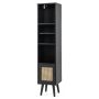 Black 6-Tier Tall Narrow Bookcase 54 Inches Slim Storage Cabinet with Adjustable Shelf - Image 3