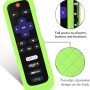 2 Pack Remote Case for Roku, Battery Cover for TCL Roku Smart TV Steaming Stick Remote, Roku TV Remote Cover Silicone Protective Controller Universal Sleeve Skin Glow in the Dark Blue and Green - Image 5