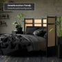 4 ft. Black 5-Panel Room Divider - Image 3