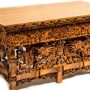 Tribe Azure Fair Trade Small Altar Table, Meditation Table Altar, Small Puja Table, Meditation Altar Wood Wiccan Buddhist, Tea Japanese, Low Side Dragon (Large Dragon) - Image 3