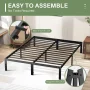 Queen Size Bed Frame Classic Metal Bed Frame Foundation with Under Bed Storage/No Box Spring Needed - Image 4