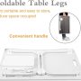 Keggs Laptop Bed Desk Tray, Lap Desk for Bed 4 USB Ports Laptop Stand Bed Lap Table Tray with Foldable Legs Storage Drawer for Home Bed Couch Floor, Gray - Image 2