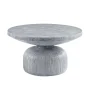 Acme Furniture Round Coffee Table, Weathered Gray Finish - Image 1