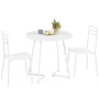 Kilwin 3-Piece Modern Round Dining Table Set with 2 Chairs, Space-Saving Kitchen & Breakfast Nook Dining Set, Compact Small Space Bistro Dining Room Table Set - Image 4