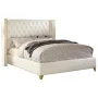 Meridian Furniture Soho Solid Wood and Vegan Leather King Bed in White - Image 5