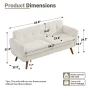 Jadier 66" Upholstered Loveseat Square Sofa - Image 4