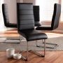 Marlys Black Faux Leather Upholstered Dining Chair (Set of 4) - Image 2