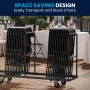 Flash Furniture Hercules Series Plastic Folding Event Chairs for Adults, Set of 2, Black - Image 6