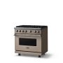 Viking - 36"W. 6 Burner Pro5S 5.1 Cu. Ft. Freestanding Sealed Burner LP Gas Convection Range - Nantucket - Nantucket - Image 2