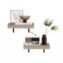 Tanna 1.65 in. Tall Natural Wood Floating Bookcase (Set of 2) - Image 5