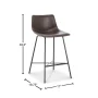 Paxton 24 in. Brown Counter Stool (Set of 3) - Image 3