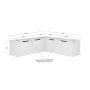 Rockhill Corner Nook 62.4 in. White Dining Bench Backless with Storage - Image 3