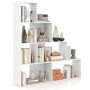 4-Tier Stepped Bookshelf Freestanding Ladder Storage Shelf with 6 Cubes - Image 5
