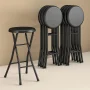 Mainstays Folding Vinyl Padded Counter Stool, Black - Image 6